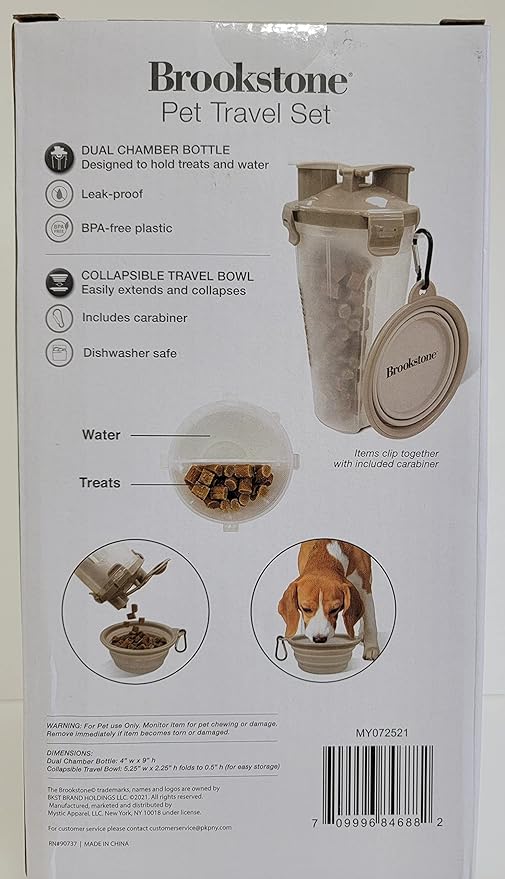 Brookstone Pet Travel Set Maxxitreats